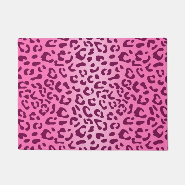 Tapete Impressão Leopardo Rosa-na moda (Frente)