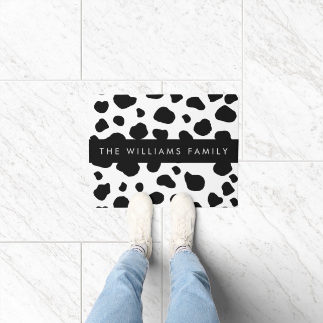 Tapete Impressão, Pontos De Vaca, Preto E Branco, Seu Nom (Interior)