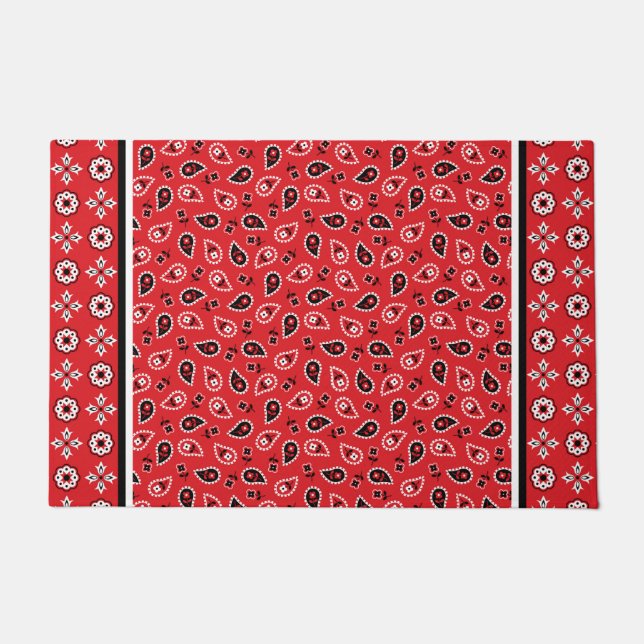 Tapete Impressões Red Bandana Boho (Frente)
