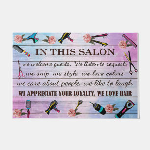 Tapete In This Salon Doormat, We Love Hair Mat