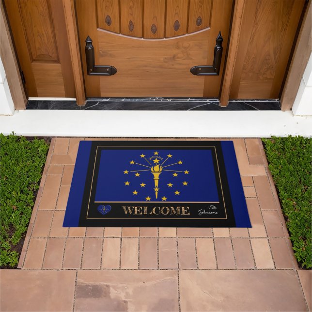 Tapete Indiana & Indiana Flag house mat /sport EUA (Ar livre)