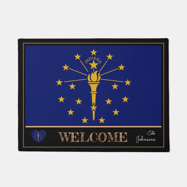 Tapete Indiana & Indiana Flag house mat /sport EUA (Frente)
