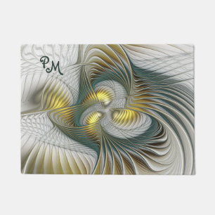 Tapete Iniciais de Arte Fractal de Abstrato Teal Nobre