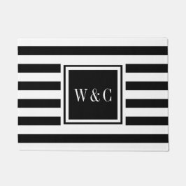 Tapete Iniciais personalizados: preto e branco