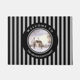 Tapete Inverno no Círculo da Cinza Negra de Natal em Nova