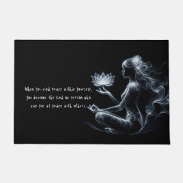 Tapete Ioga Instrutor Lotus Meditação Pose Brilhante