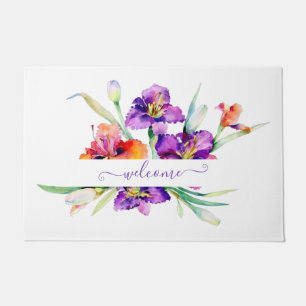 Tapete Íris personalizada em aquarela roxa