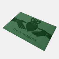 Irish Claddagh Ring Graphic Green Personalizado