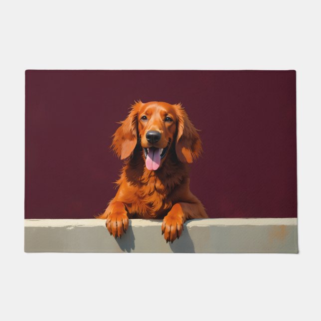 Tapete Irish Red Setter Doormat Art (Frente)