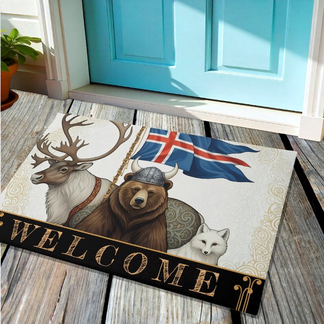 Tapete Islândia, viking, bandeira, renas, raposa, urso/Ar (Criador carregado)