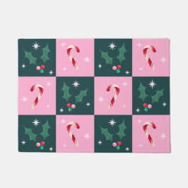 Tapete Ivy de Natal, Candy Cane com Cartão de Estrelas
