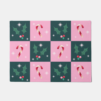 Tapete Ivy de Natal, Candy Cane com Cartão de Estrelas