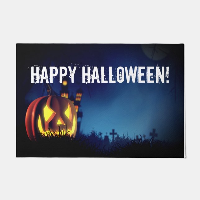 Tapete Jack-O-Lanterna na Noite de Halloween (Frente)