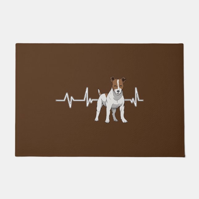 Tapete Jack Russell Heartbeat Cachorro Proprietário Jack  (Frente)