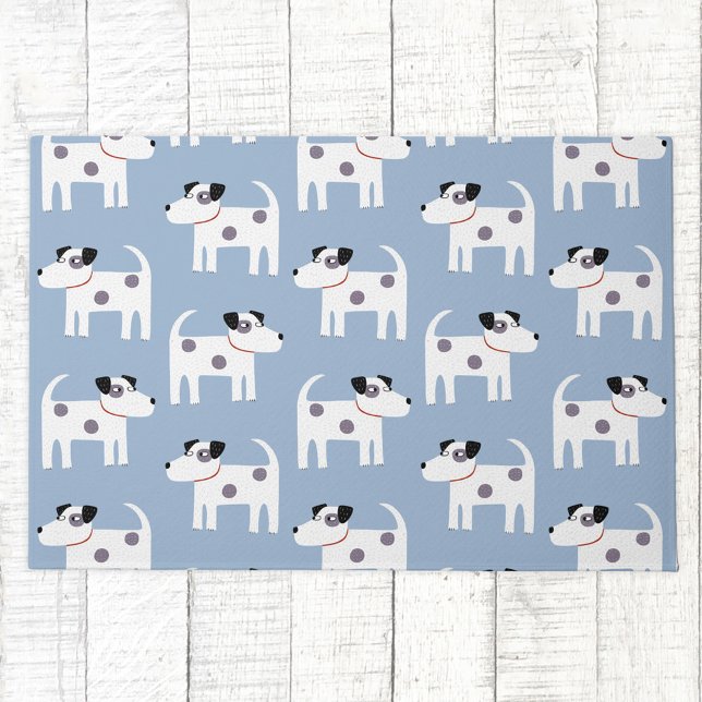 Tapete Jack Russell Parson Terrier Dog Patterno (Parson Jack Russell Terrier dog pattern fun doormat)