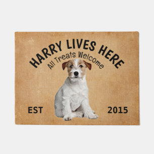 Tapete Jack Russell Terrier Personalizou a porta do cacho