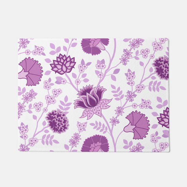 Tapete Jacobean Floral Lg Pattern Pinks em Branco (Frente)