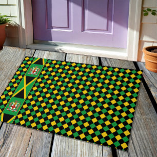 Tapete Jamaica House Mat, Patriotic, Jamaican Flag