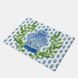 Tapete Jar Ginger Azul e Branco