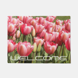 Tapete Jardim das Tulipas Rosa de Boas-vindas