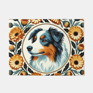 Tapete Jardim de Flores de Borda Collie
