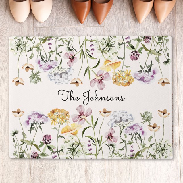 Tapete Jardim de Flores Silvestres com Nome Personalizado (In situ)