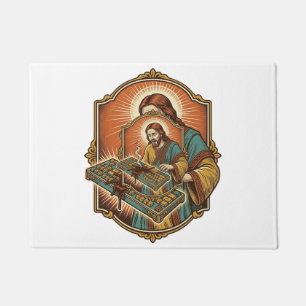 Tapete Jesus Café Derramado Teclado Mecânico Quebrado Tec