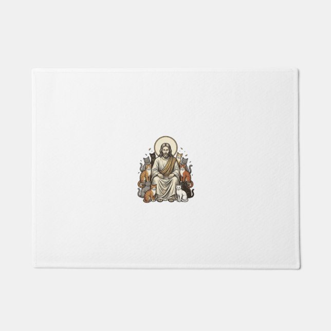 Tapete Jesus e Gatos Vintage (Frente)