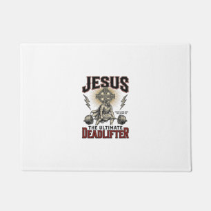 Tapete Jesus O Levantador de Peso Definitivo Camiseta Cri