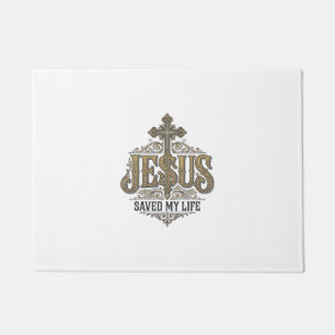Tapete Jesus Salvou Minha Vida Estampa Vintage Cristã Sh