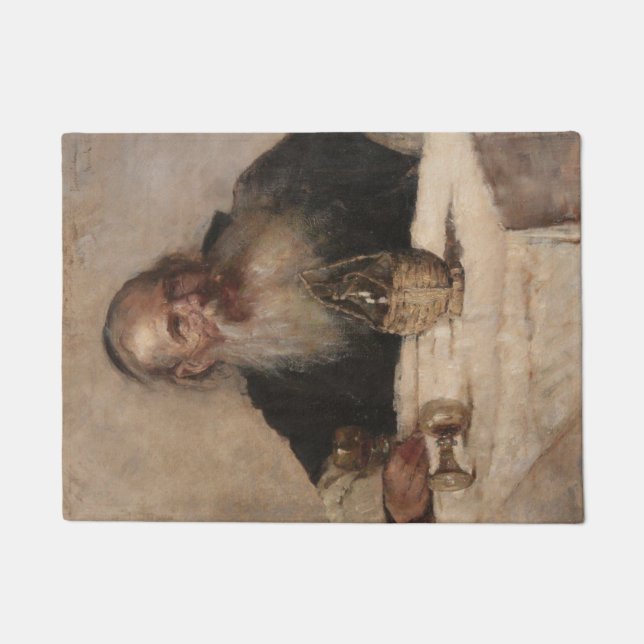 Tapete Jewish Man Bebendo Wine (por Olga Boznanska) (Frente)