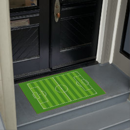 Tapete Jogador de futebol ou campo de treinador de futebo