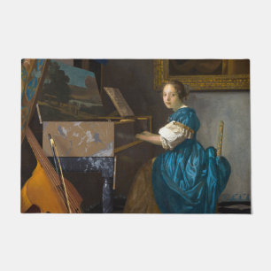 Tapete Johannes Vermeer - Lady Sentada em uma Virgem