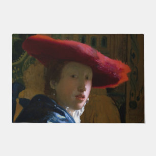 Tapete Johannes Vermeer - Rapariga com Chapéu Vermelho