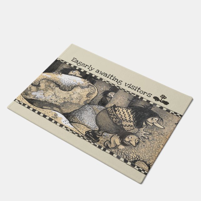 Tapete John Bauer troll ansiosamente aguardando visitante (Inclinado)