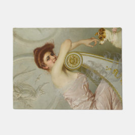 Tapete Jovem Atraente Atropelando Seu Cachorro