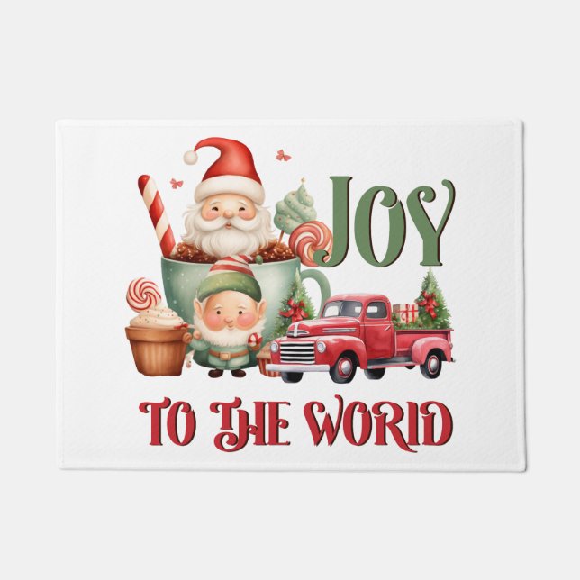 Tapete Joy To The World Christmas Truck Holiday (Frente)