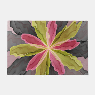 Tapete Joy, verde rosa, Antracite Fantasia Flor Fractal