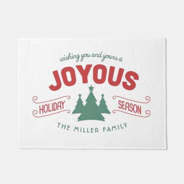 Tapete Joyous Holiday Season Fir Trees Red/Green ID580 (Frente)