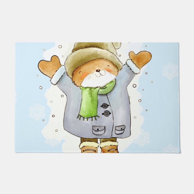 Tapete Joyous Winter Cat (Frente)
