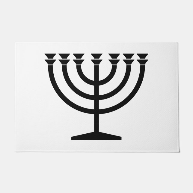 Tapete Judeu Menorah (Símbolo do Judaísmo) (Frente)