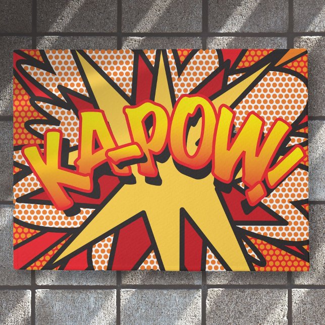Tapete KA-POW Retro Comic Book Pop Art (KA-POW Fun Retro Comic Book Pop Art Doormat)
