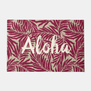 Tapete Kahanu Palms Hawaiian Faux Linen Texture Aloha