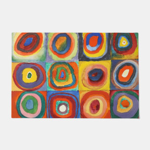 Tapete Kandinsky - Quadrados com Círculos Concentrados