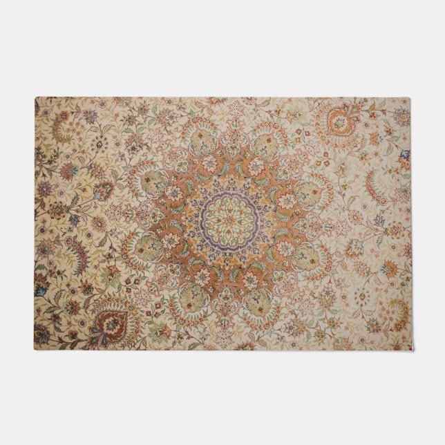 Tapete Kashan Poshti Central Persian Rug Print (Frente)