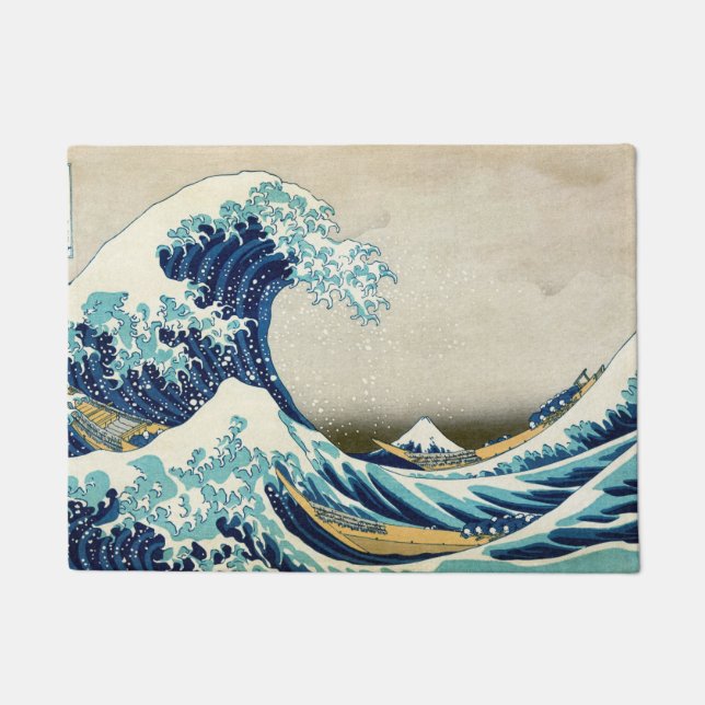 Tapete Katsushika Hokusai - A onda do Excelente de Kanaga (Frente)