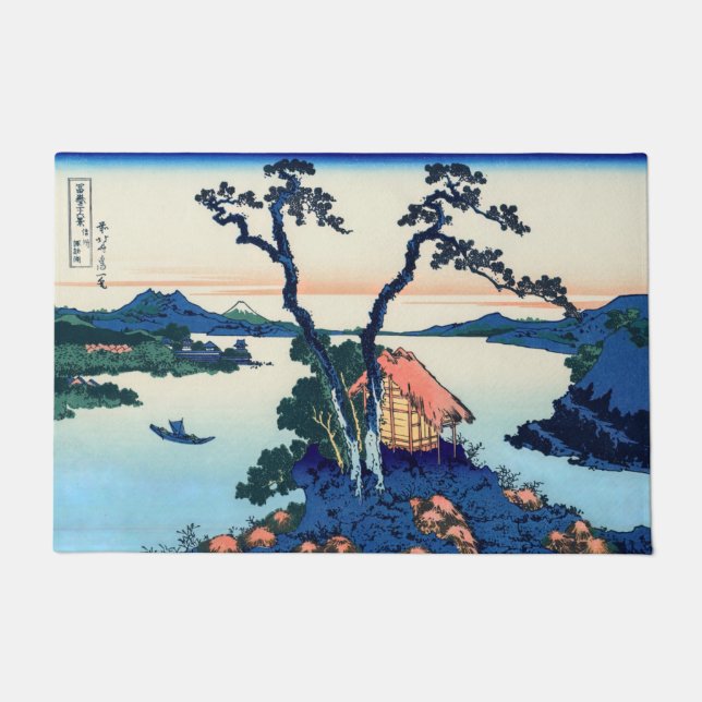 Tapete Katsushika Hokusai - Lago Suwa na província de Shi (Frente)
