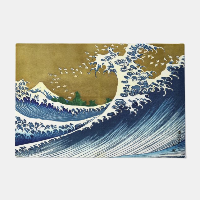 Tapete Katsushika Hokusai - Onda Grande Colorida (Frente)