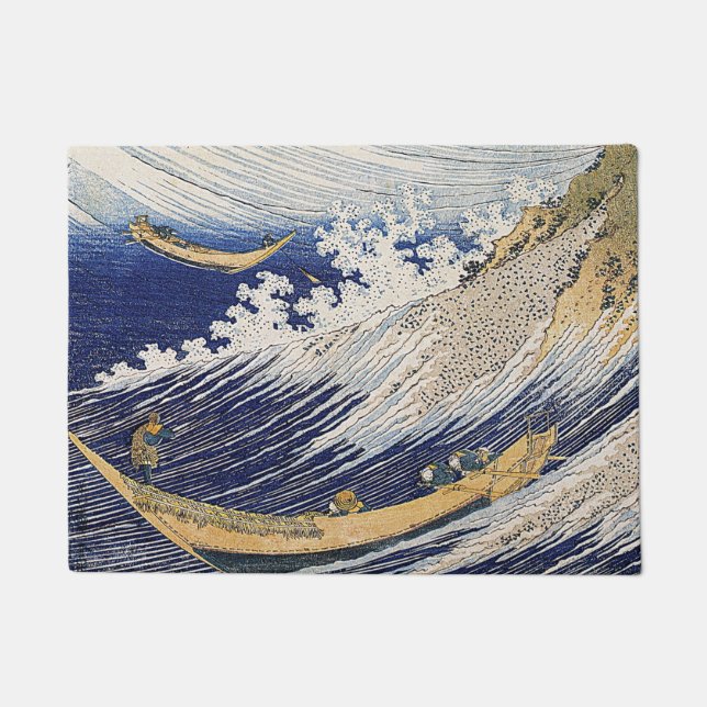 Tapete Katsushika Hokusai. Ondas oceânicas (Frente)