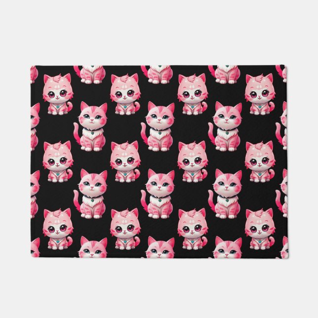 Tapete Kawaii - Gatinhos Rosa Design (Frente)
